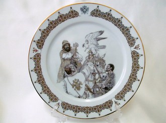 керамическая мануфактура декоративная тарелка коллекционный фарфор